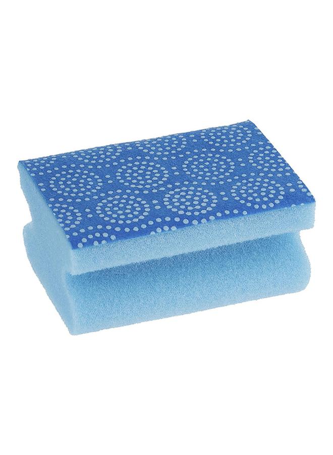 Scotch Brite 2-Piece Fresh Non-Scratch Nail Saver Scrub Sponge Blue - Image 2