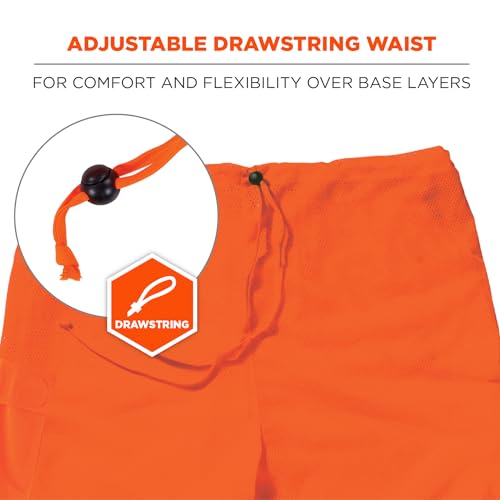 Ergodyne unisex adult Class Two-tone Reflective Safety Pants, Orange, Large-X-Large US - Image 4