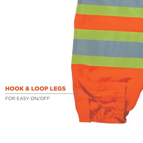 Ergodyne unisex adult Class Two-tone Reflective Safety Pants, Orange, Large-X-Large US - Image 5