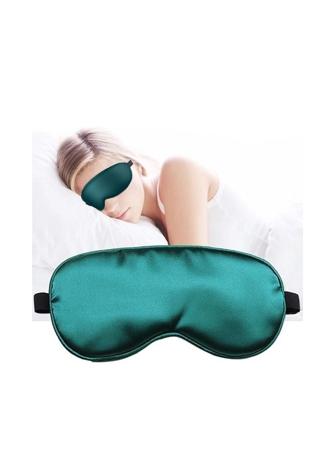 مجموعة أقنعة العين أثناء النوم 2PCS، قناع العين الحريري نائم مزدوج الجانب، قناع العين أثناء النوم قابل للضبط، درع الشمس أثناء النوم، واقي العين لفترات الغداء، السفر، حجب الضوء، مناسب لأي شخص (أسود وأخ - Image 3