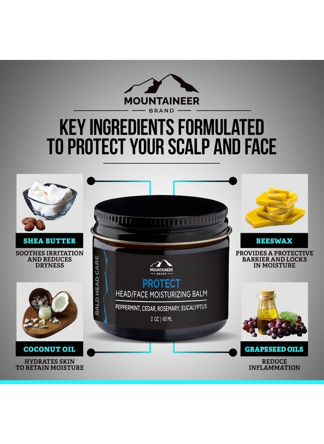 mountaineer brand All Natural Bald Head Moisturizer And After Shave Balm | Bald Head Care For Men | Nongreasy Scalp And Face Lotion | Refreshing Natural Scent | Made In Usa | Protect 2Oz  - Image 4