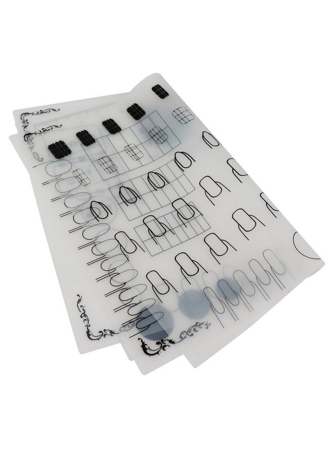 Segbeauty 2Pcs Acrylic Nail Mats 16" Silicone Diy Nail Art Stamping Mats Workspace Stamping Plate Manicure Mat Nail Polish Coloring Practice Pad Nail Sticker Trainer Guide Table Cover Palette Tool - Image 3