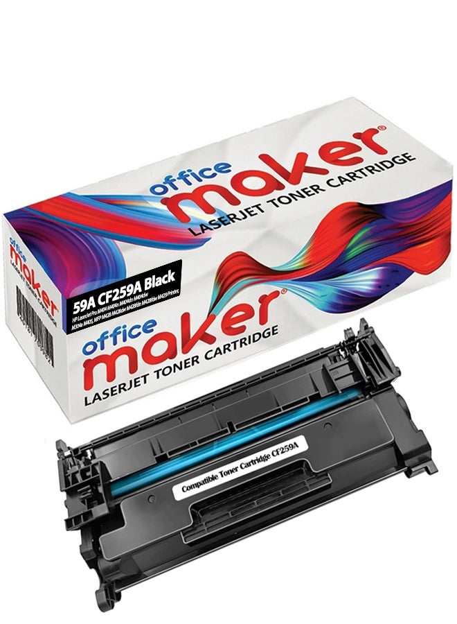 Office Maker 59A CF259A Black Toner Cartridge Replacement for Toner HP Laserjet Pro MFP M428fdw M428dw M428fdn M404dn M404n M404dw M428 M404 M304 Printer (with Chip) - Image 1