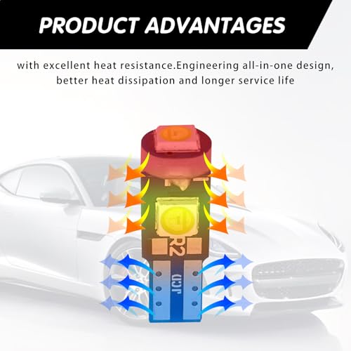 Damwot 74 Led Bulb Dash Lights Super Bright, T5 37 74 LED Bulb with Twist Lock Socket PC74 PC37,Dashboard Lights, Instrument Cluster Bulbs Kits,Pack of 20 (White) - Image 5