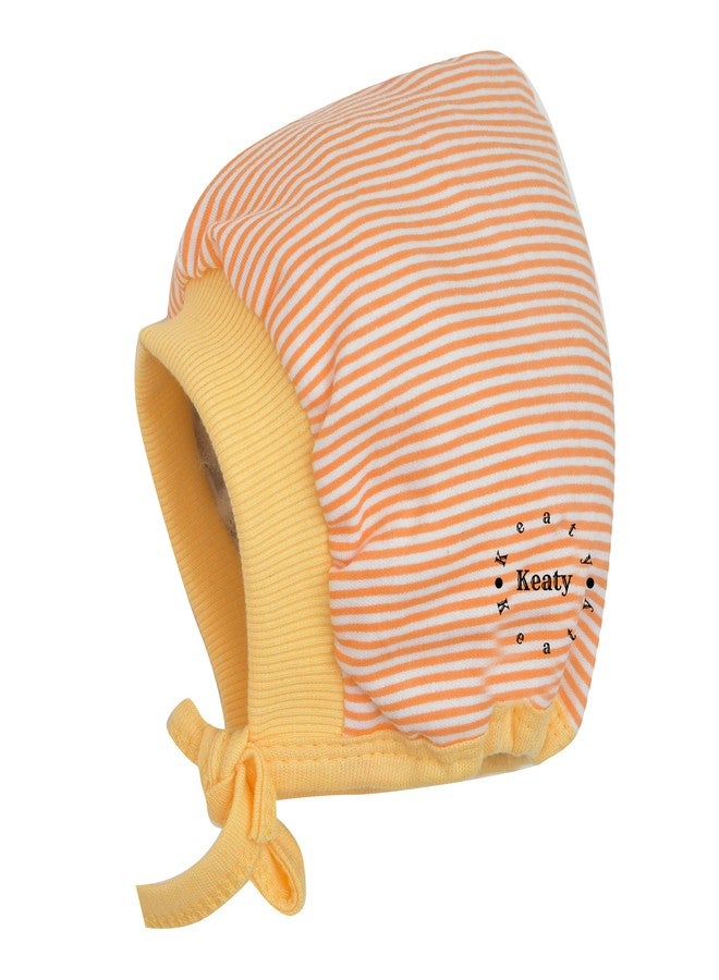 KEATY Present Cotton Soft Adjustable Knotted Warm Unisex New Born Baby Cap Baby Gift (Pack of 3 pecs) (in, Age, 6 Months, 9 Months, Baby Boys, Line Cap) - Image 2