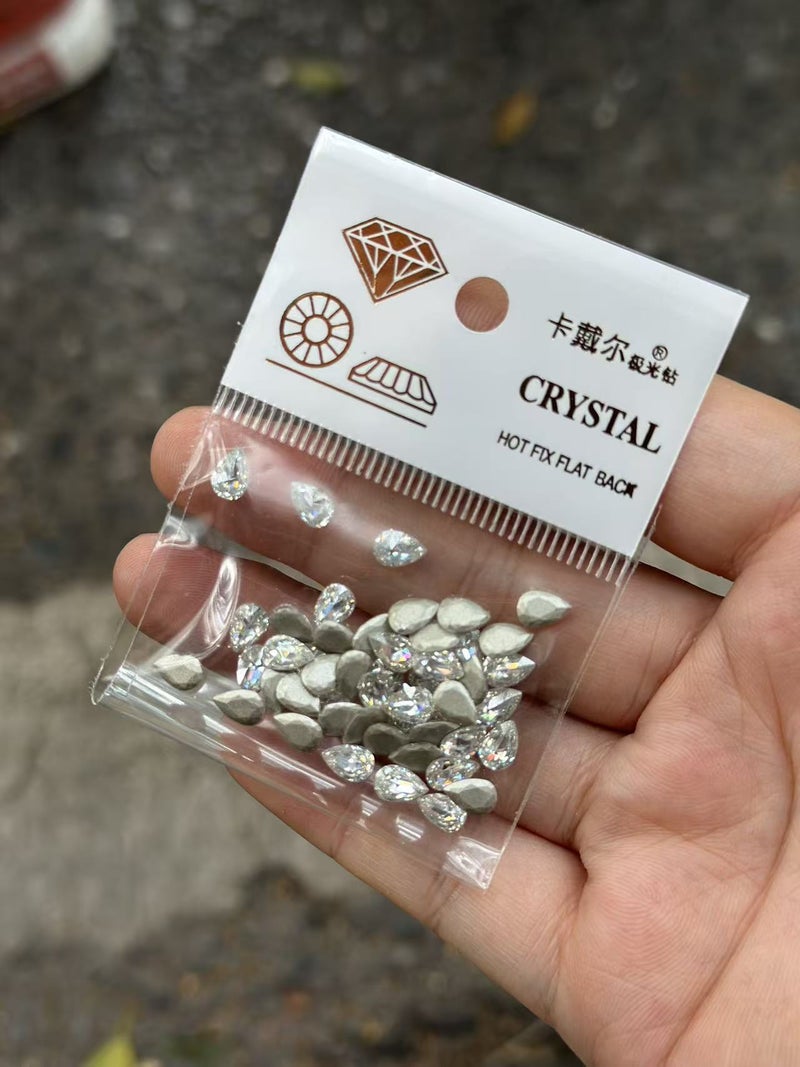 5A Nail Jewelry Inverted Flat Zircon Transparent White Mini Small Size Seiko High Quality Super Shiny - Image 1