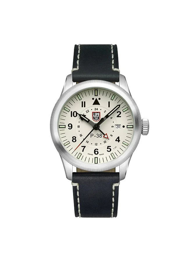 Men's Analog Round Shape Leather Wrist Watch XA.9527 - 42 Mm