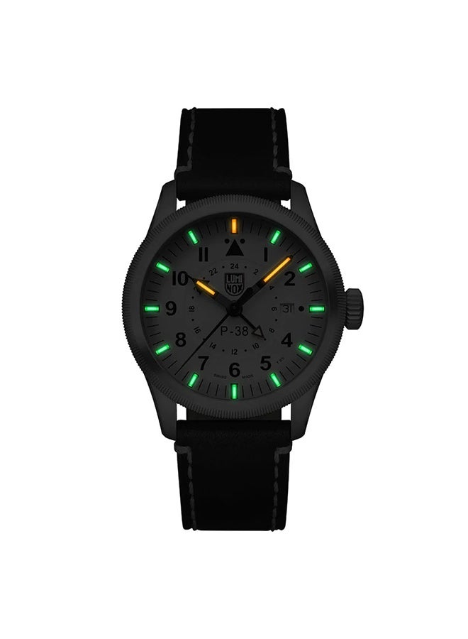 Luminox Men's Analog Round Shape Leather Wrist Watch XA.9527 - 42 Mm  - Image 2