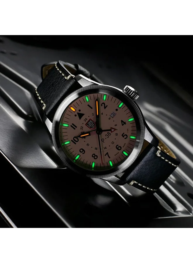Luminox Men's Analog Round Shape Leather Wrist Watch XA.9527 - 42 Mm