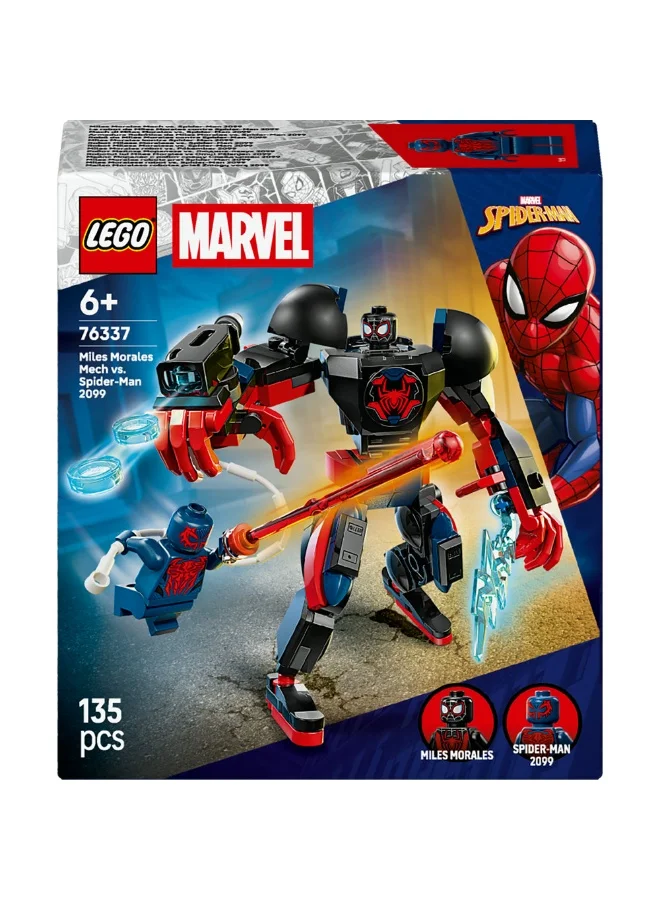 LEGO Marvel Miles Morales Mech vs. Spider-Man 2099 - 76337 (Age 6+, 135 Pieces)