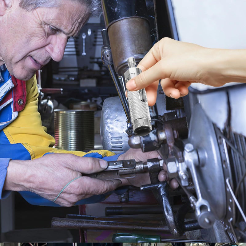 أقدام أمامية من الألومنيوم الفضية CNC للدراجات النارية قابل للطي - زوج من مساند القدمين - Image 5