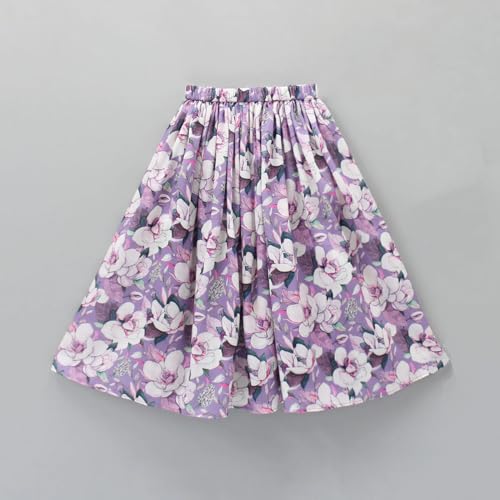 GORLYA Girls Floral Lehenga Choli Set | Sleeveless Crop Top with Scallop Cut & Flared Skirt | Festive Traditional Outfit for Weddings, Parties, Celebrations - Image 5
