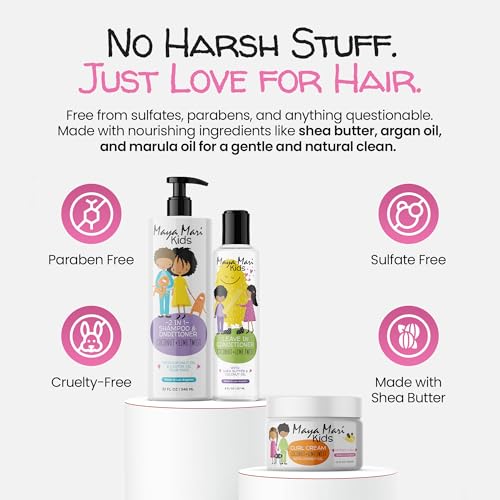 MAYA MARI Kids Curly Hair Gift Set | 2-in-1 Kids Shampoo & Conditioner, Curl Cream, & Leave-In Conditioner | Shea Butter, Tear-Free, Frizz Control, & Sulfate-Free, 32 Fl Oz - Image 5