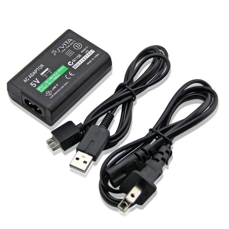 Wiresmith AC Power Adapter Charger and Data Sync Cable for Sony PS Vita 1000 - Image 1