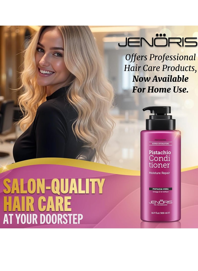 Jenoris - Jenoris Pistachio Conditioner & Hair Mask – For Dry, Damaged Hair, Enriched with Pistachio Oil & Vitamin E, Paraben & SLS Free, Deep Hydration & Repair, Salon-Quality Treatment - Image 1