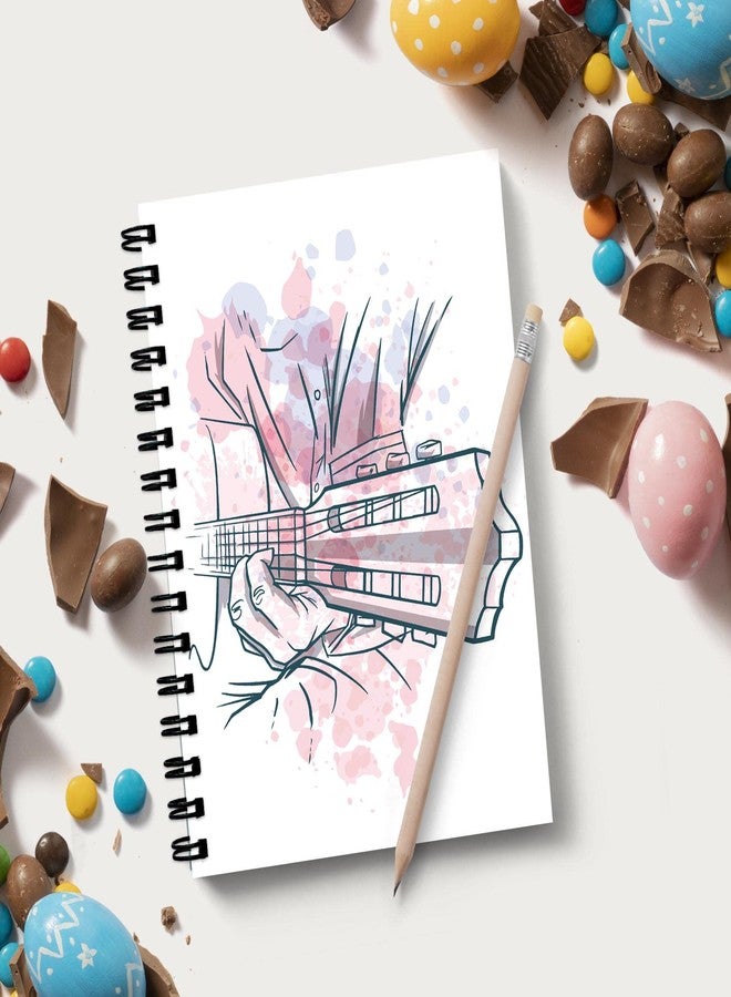 Plan To Gift playing guitar music Spiral Wiro Unruled Blank Pages Notebook Diary Journal Drawing Book Size-A5(6X9 Inches) (playing guitar music) - Image 2