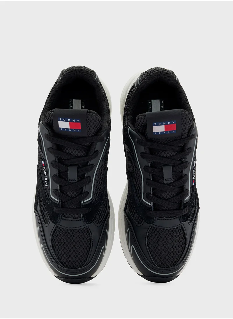 TOMMY JEANS Logo Detail Lace Up Low Top Sneakers