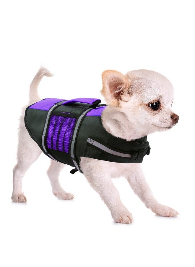 Queenmore Small Dog Life Jacket, Adjustable Pet Life Vest for Small and Medium Dogs with High Buoyancy, Rescue Handle, Reflective Bands for Boating, Canoeing, Swimming - Image 1