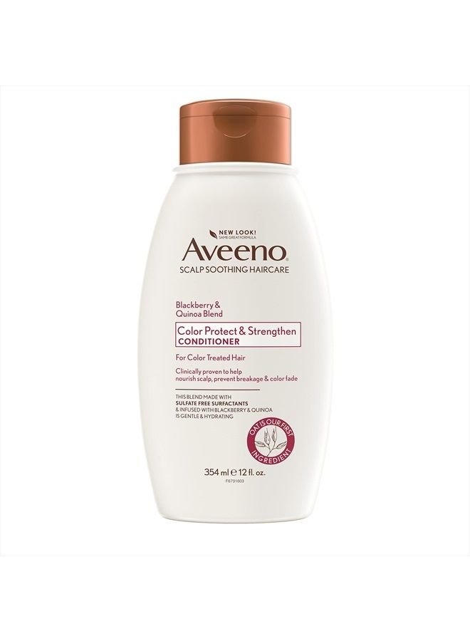 Aveeno Blackberry Quinoa Protein Blend Sulfate-Free Conditioner for Color-Treated Hair Protection, Daily Strengthening & Moisturizing Conditioner, Paraben & Dye-Free, 12 Fl Oz - Image 1