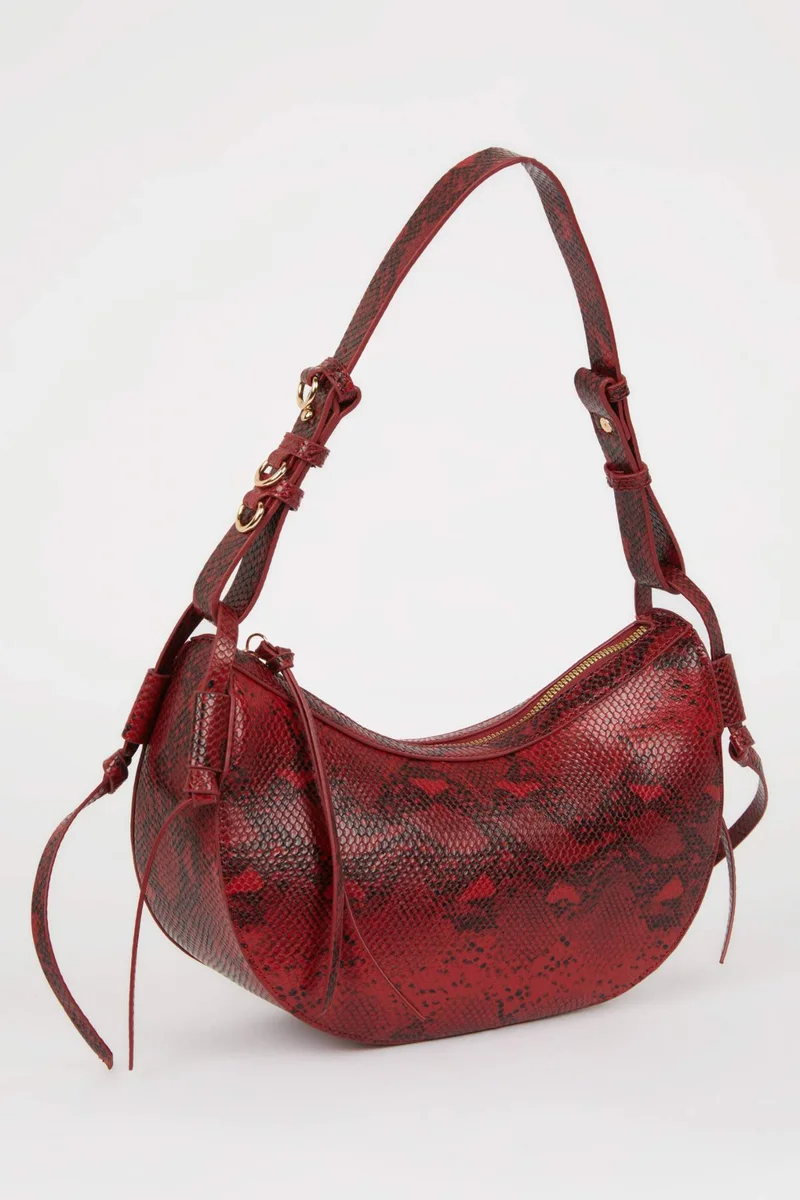 DeFacto Woman Faux Leather Snakeskin Patterned Shoulder Bag