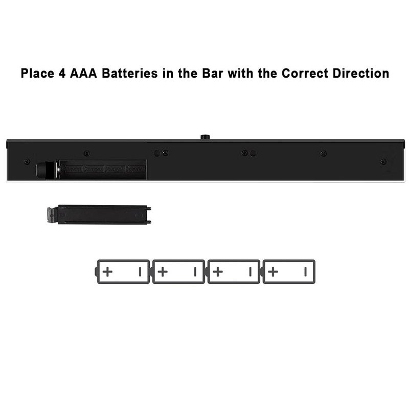 SOONORY Replacement Wii Sensor Bar, Motion Sensor Signal Receiver for Nintendo Wii and Wii U Console with Stable Stand and 4 AAA Batteries(Silver) - Image 4