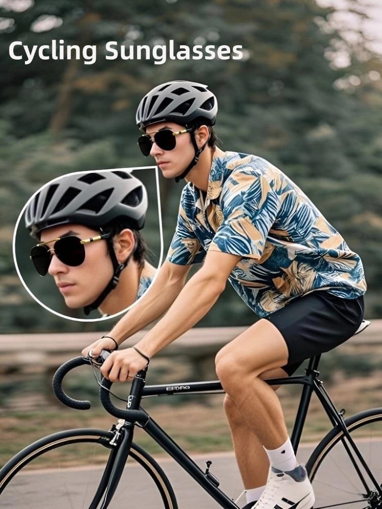 POLICE Men Driving Polarized Sunglasses with UV 400 Protection Sun Glasses Black Gold - Image 2