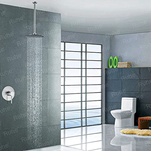 Ruhe® 12 Inches Premium Grade Stainless Steel Ceiling Round Shower Arm (Chrome Finish) - Image 5
