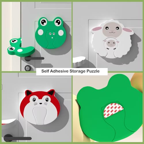 Mockery Children's Anti-Pinch Door Card, Baby's Anti-Pinch Hand Door Gap Protection Strip, Baby Door Clip, Door Stop, Door Stop, Silent Door Stop Pad (3pcs, Lamb-White) - Image 5