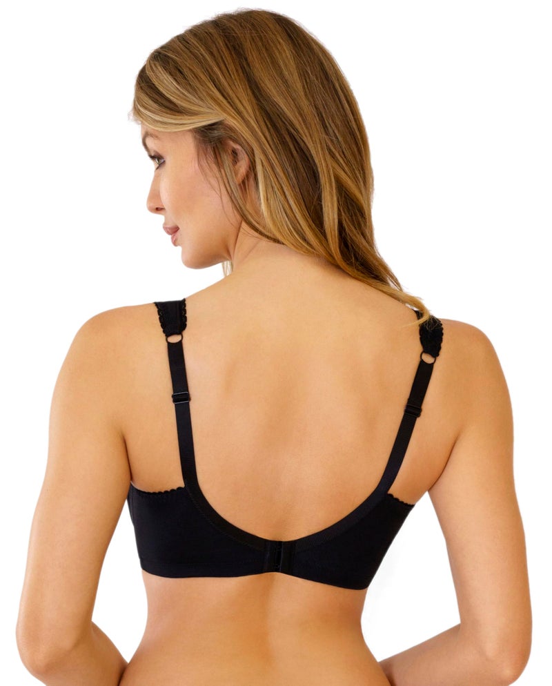 Rosme Womens Wireless Bra, Collection Galla, Black, Size 36DD - Image 2