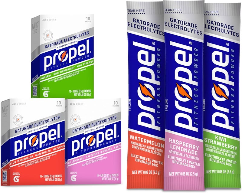 Propel Powder Packets Kiwi Strawberry Variety Pack - 30 Packets of Electrolyte Drink Mix - Image 1