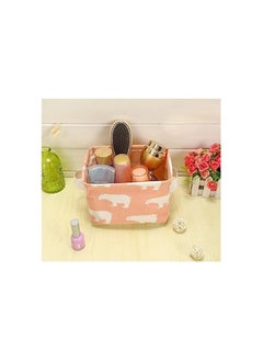 Spaceshoop Linen Desktop Storage Box Waterproof Toy Sundries Storage Basket Cosmetic Underware Storage Organizer Office Stationery (A)  - Image 2