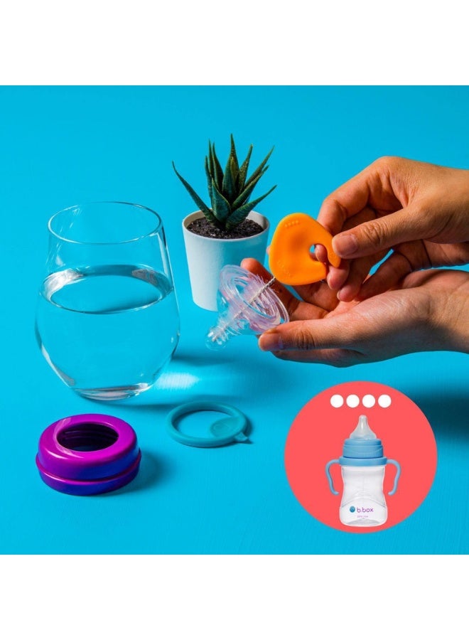 b.box Cleaning Brush Set of 5 Brushes for Sippy Cups, Water Bottles, Bottle Teats and Straws, Brushes Clip in and Out, All on One Handy Ring - Image 5