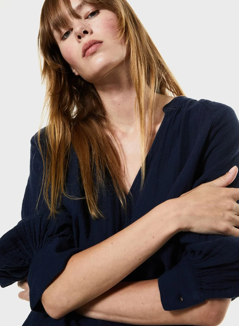 H&M Ribbed V-Neck Top