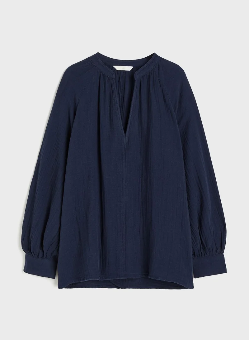 H&M Ribbed V-Neck Top