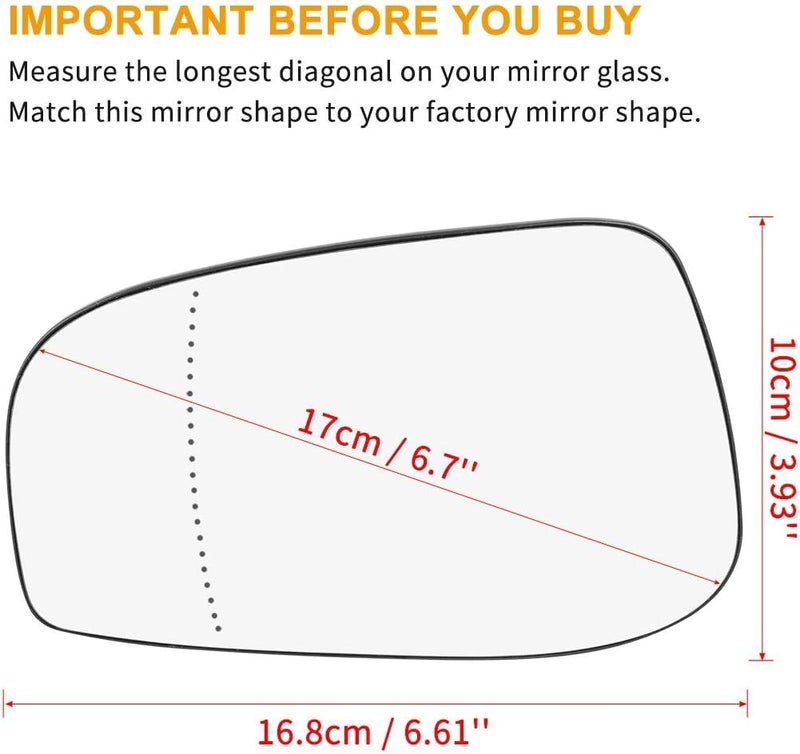 DEMULAX Heated Side Mirror Glass for Volvo S80 S60 - Image 2
