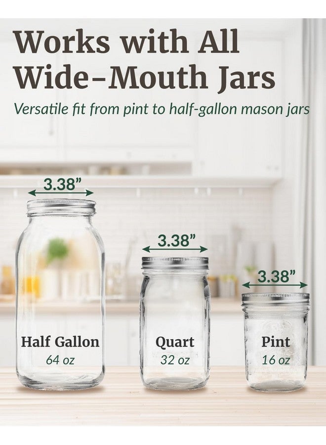 Elementi Elementi Fermentation Weight Set of 4 - Easy Grip Glass Fermenting Weights, Perfect Fit for Wide Mouth Mason Canning Jars, Highly Durable Soda-Lime Glass Fermentation Kit for Sauerkraut, Kimchi & More  - Image 5