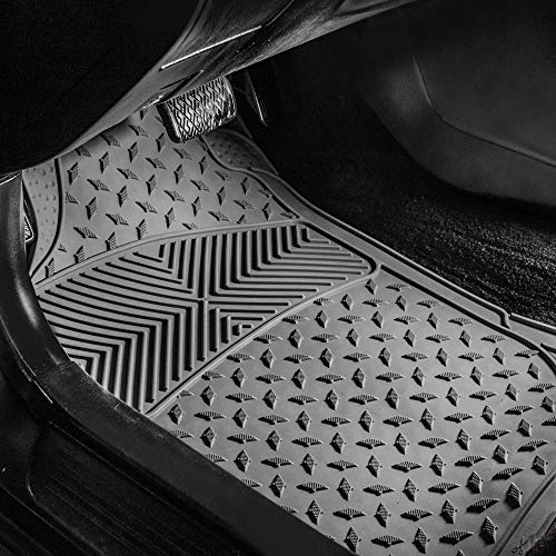 FH Group Automotive Floor Mats Gray Climaproof for All Weather Protection Universal Fit Trim to Fit for Most Cars SUVs and Trucks 3 Row 4pc Full Set FH Group F11307GRAY3ROW - Image 3