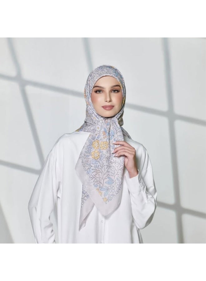 OLUDENIZ High-Quality Luxury Laser-Cut Satin Hijab – Glitter Finish, Custom Printed Shawl, Size 115×115 cm  - Image 2