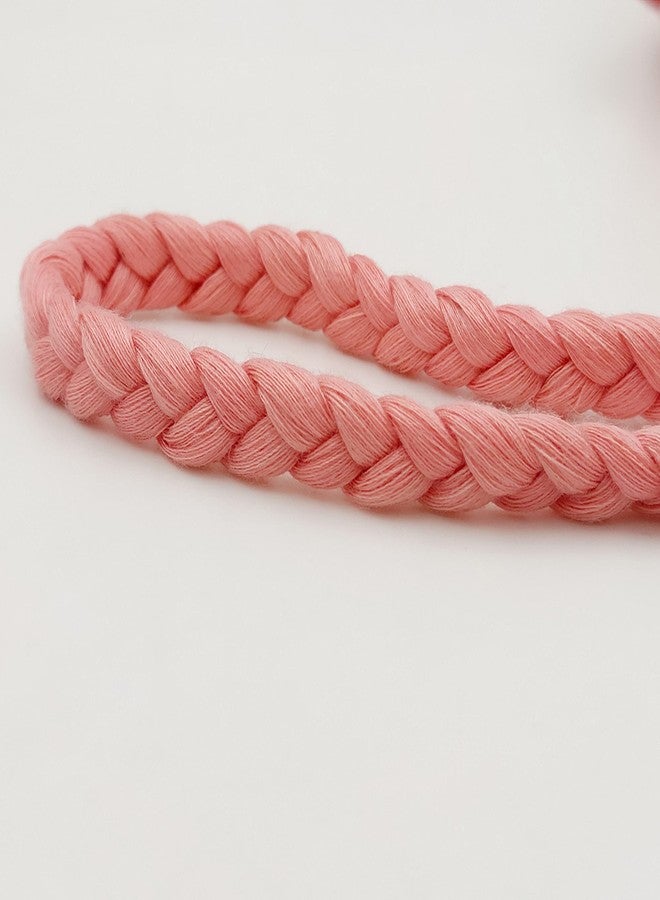 BOBBINY | Braided Choti Macrame Cotton Thread for Macrame DIY, Garments, Crafting and Other Projects | Peach | 10mm,10Mtr. - Image 2