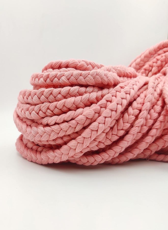 BOBBINY | Braided Choti Macrame Cotton Thread for Macrame DIY, Garments, Crafting and Other Projects | Peach | 10mm,10Mtr. - Image 1