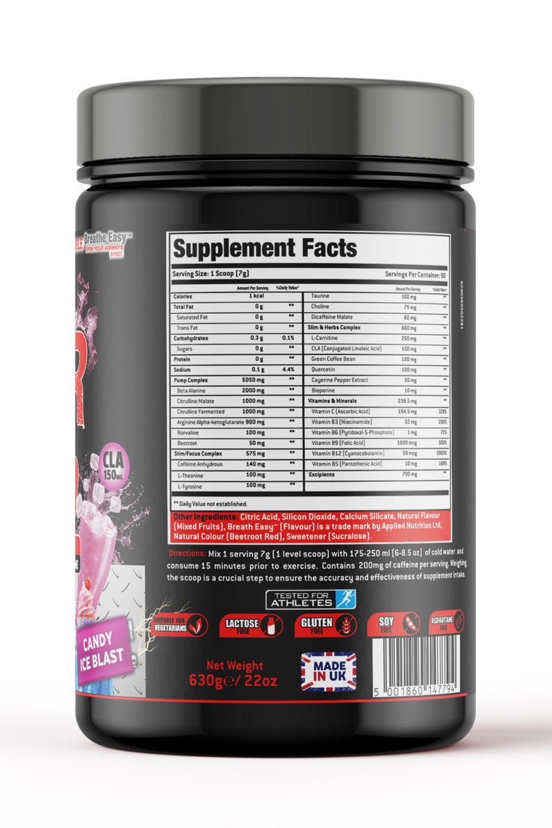 لابيرفا مسحوق لابيرفا قبل التمرين بنكهة الحلوى المثلجة ثلاثية القوة، 630 جم، 60 حصة - Image 2