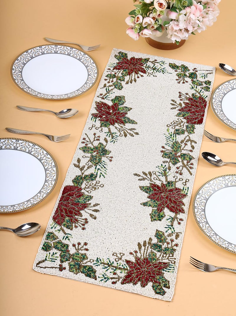 AIVIK Premium Handcraf Beautiful Beaded Table Runner Craftsmanship 13 36 Inch BR032 - Image 1