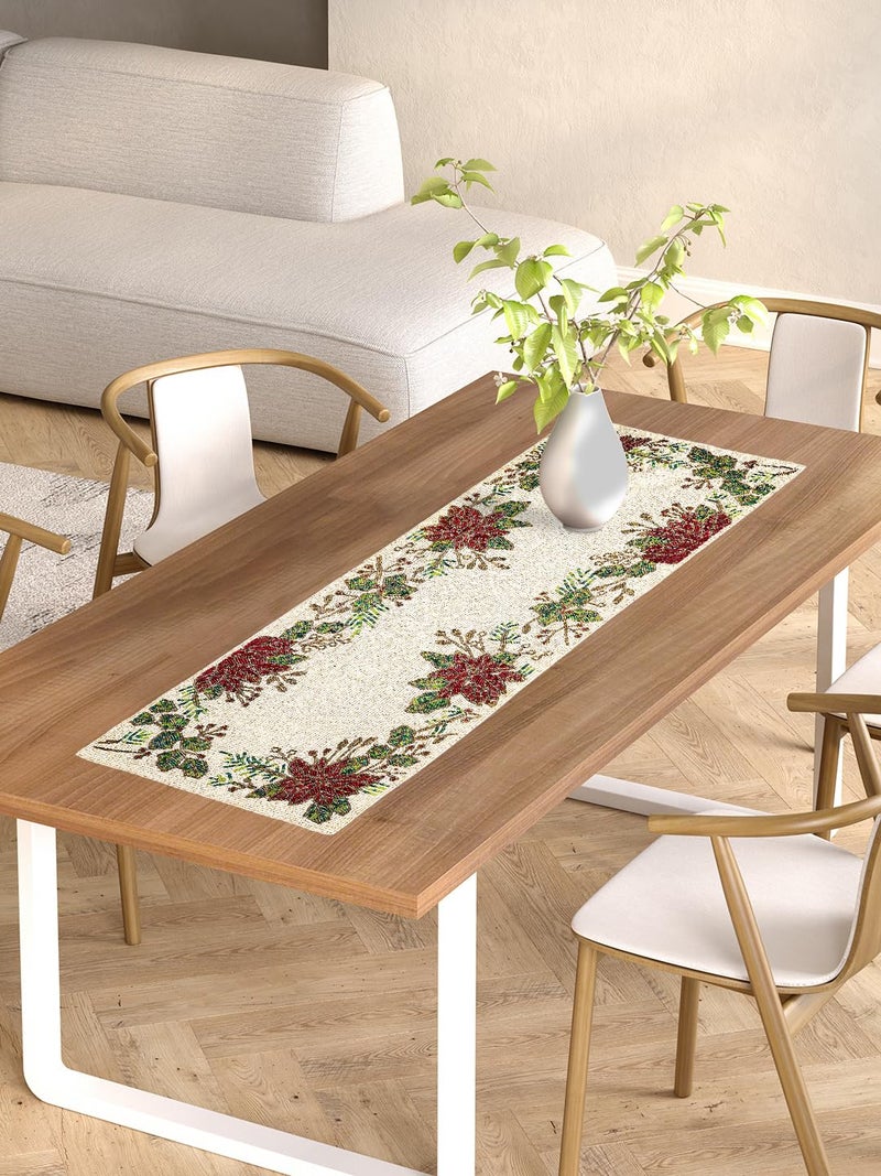 AIVIK Premium Handcraf Beautiful Beaded Table Runner Craftsmanship 13 36 Inch BR032 - Image 2
