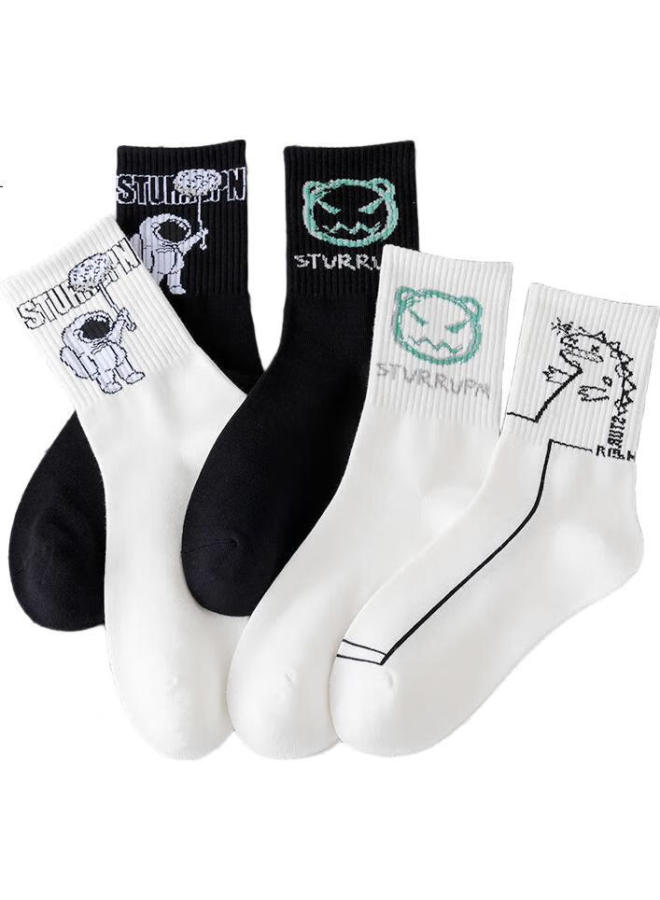 Yimian Socks For Men [Sweat-Absorbing And Breathable], Mid-Calf Socks, Spring And Autumn Men'S Socks, Odor-Resistant Long Socks, Breathable Long Socks, 6 Pairs - Image 3