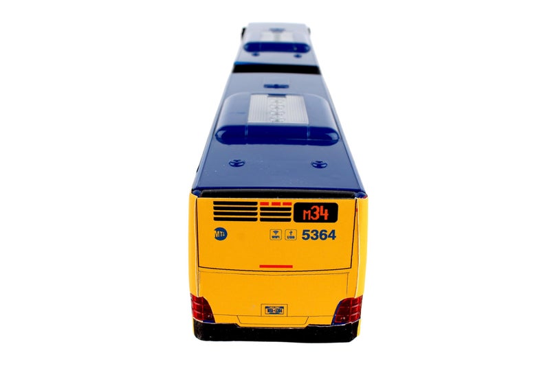 Daron MTA New York City Bus 16" Articulated Bus RT8571 Toy, Blue , Brown - Image 2