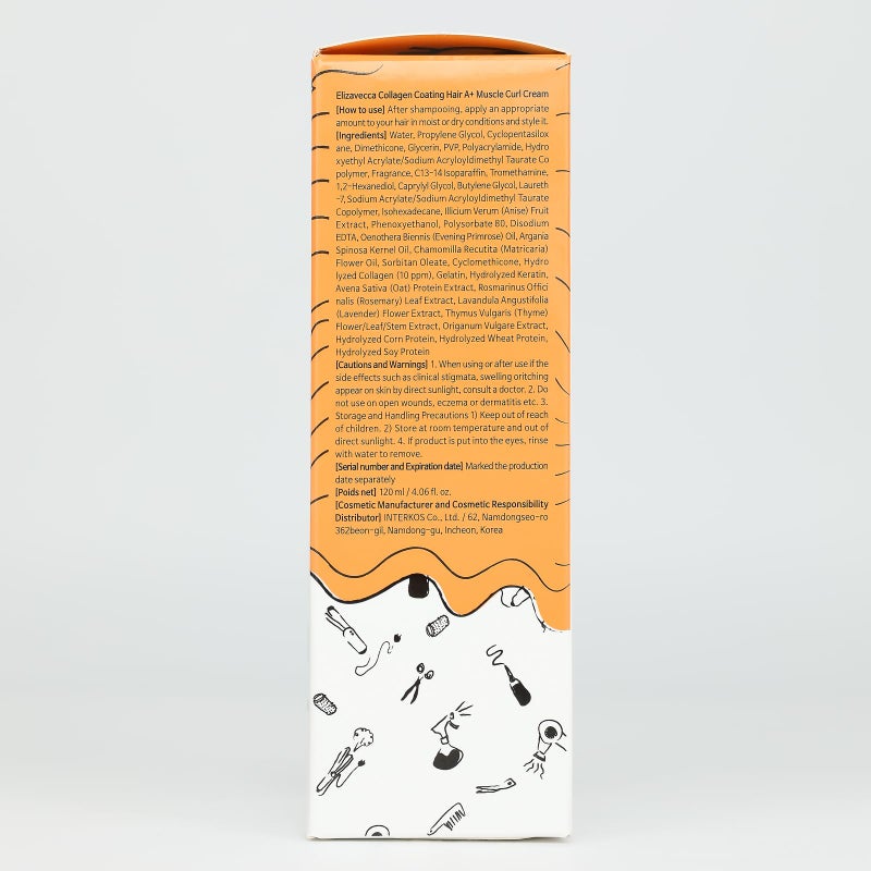 Elizavecca CER-100 Collagen Coating Hair A+ Muscle Curl Cream 120 ml - Image 4