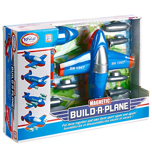 POPULAR PLAYTHINGS Magnetic BuildAPlane Toy Stem Airplane Building Kit for Toddlers Gifts for Kids Ages 2  Up  12 Pieces - Image 1