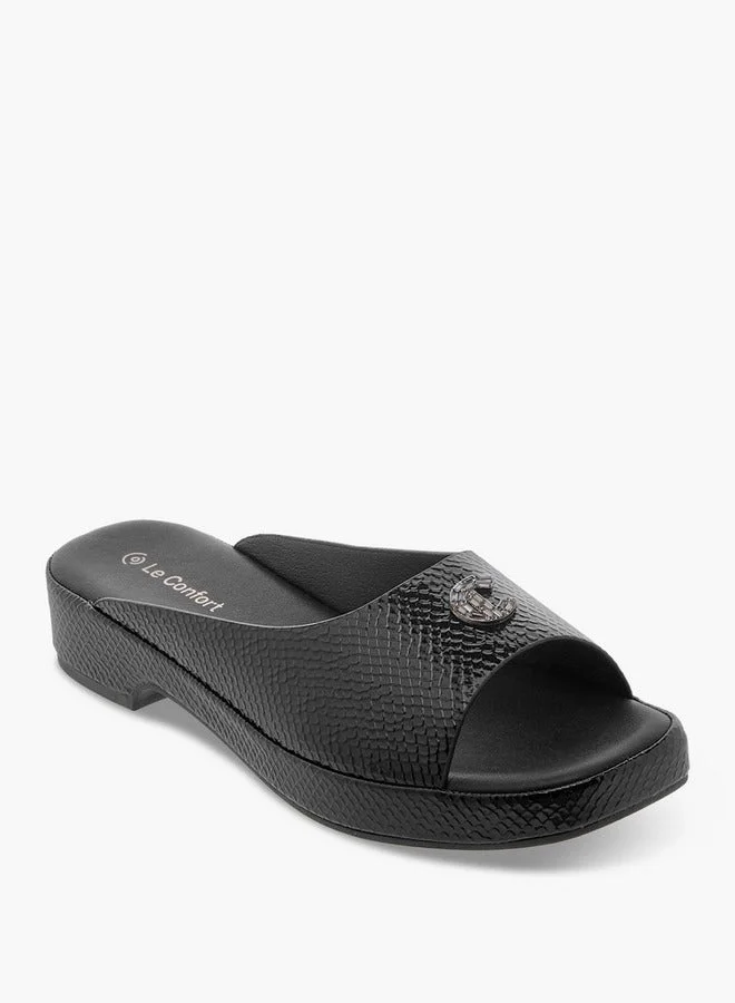 Le Confort Women's Textured Slip-On Comfort Sandals