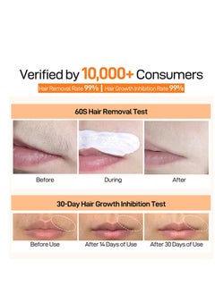 JoyPretty Facial Hair Removal Cream, Upper Lip Hair Removal, Extra Gentle Painless Fast-Working Depilatory 20g  - Image 4