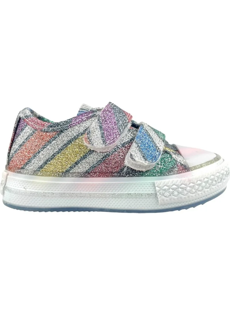 Nubebe Girls Luminous Linen Shoes Colorful Hologram